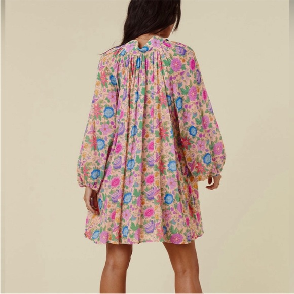 Spell Mossy High Neck Mini Dress Spring Garden - Picture 2 of 12